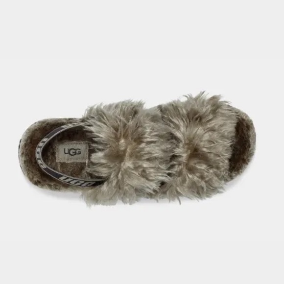 UGG Women's Fluff Sugar Burnt Olive Sandal - Picture 5 of 16